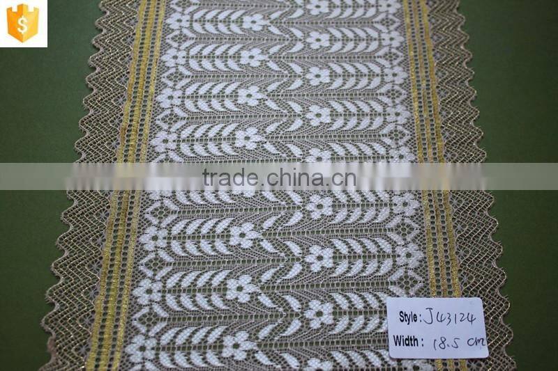 colourful bridal lace fabric with flower for european market