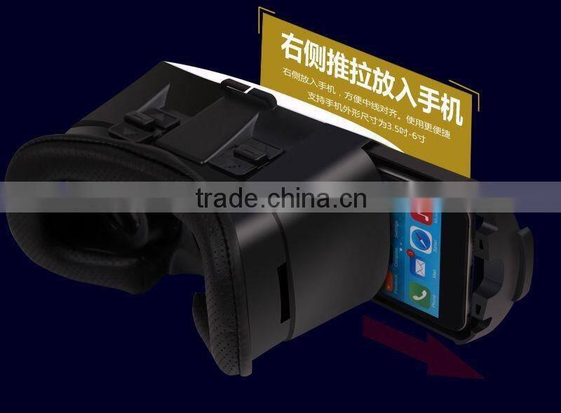 3D Movies and Games Experiences 3D VR Case Virtual Reality Headset Glasses with 3.5~6 inch