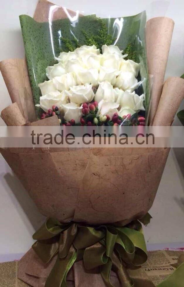 Natural jute fiber paper/hemp paper for gift wrap flower wrap