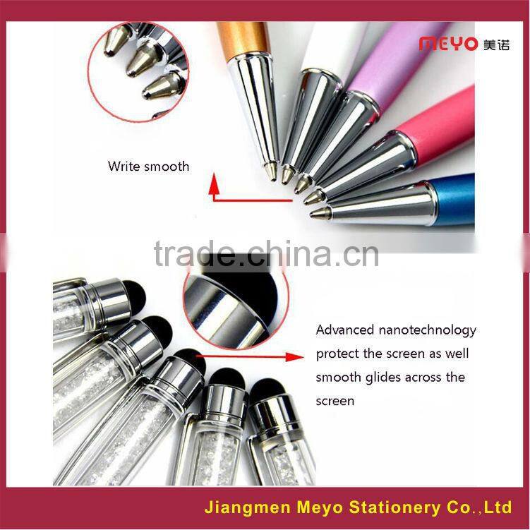 Crystal Capacitive Touch Ballpoint Pen, colors crystal filled pen