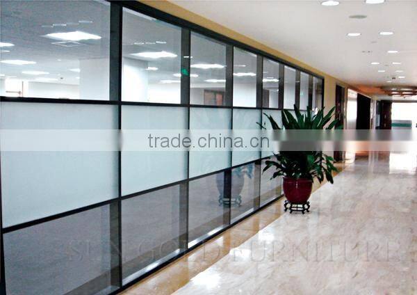 High end office partition tempered glass partition wall office furniture ( SZ-WSP368)