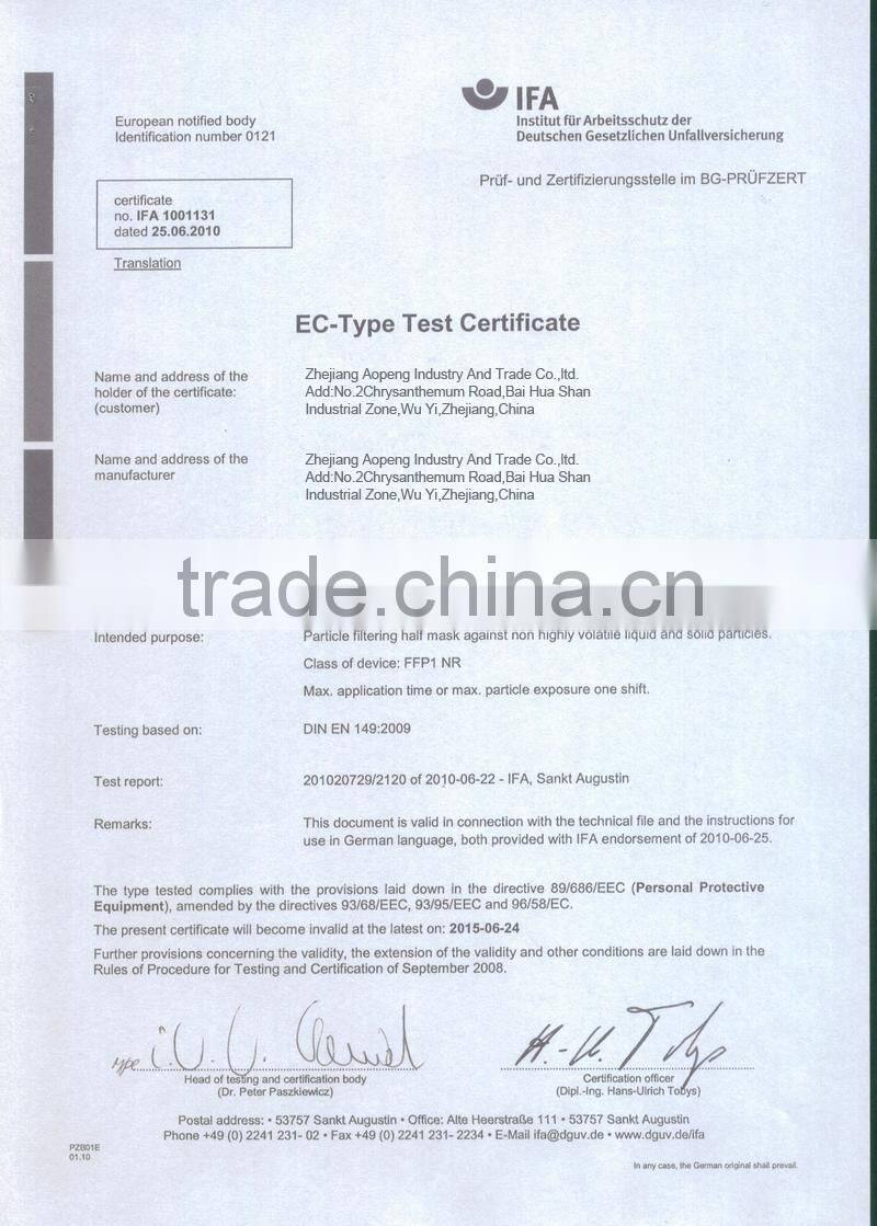 cheapest price en 149 ffp2 mask /air pollution masks with disposable face mask