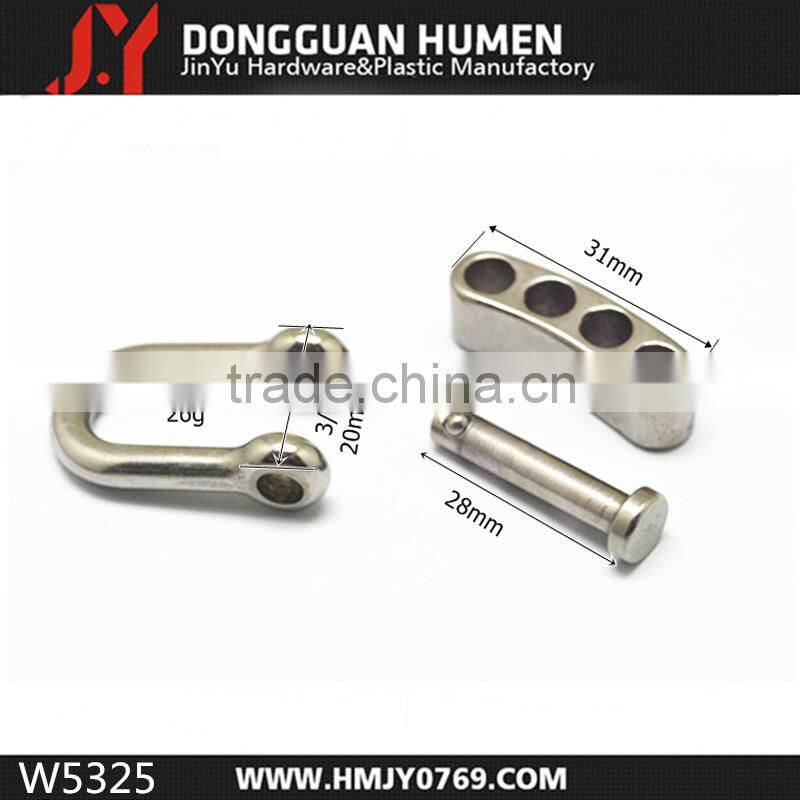 Stainless Steel shackle clasp , round head screw d shackle