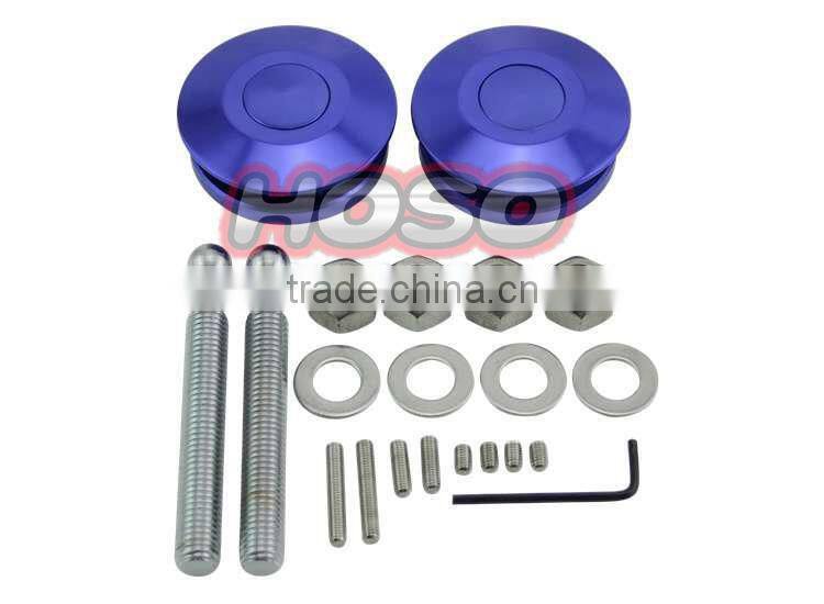 NEW Quik Latch Low Profile Push Button Billet Hood Pins
