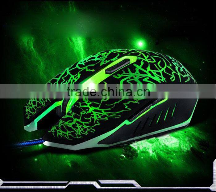 2015 Hot Selling 2400DPI Optical Adjustable 6D Button Wired Gaming Game Mice Mouse for Laptop PC