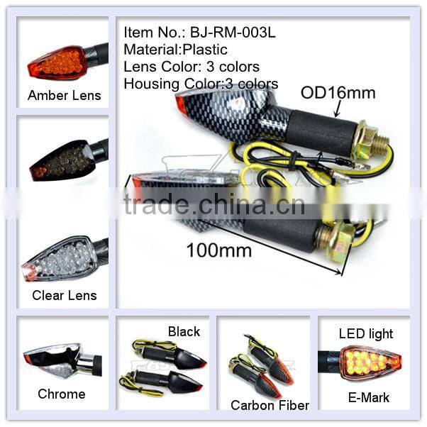 Universal emarked abs housing 12V motorcycle led turn signal