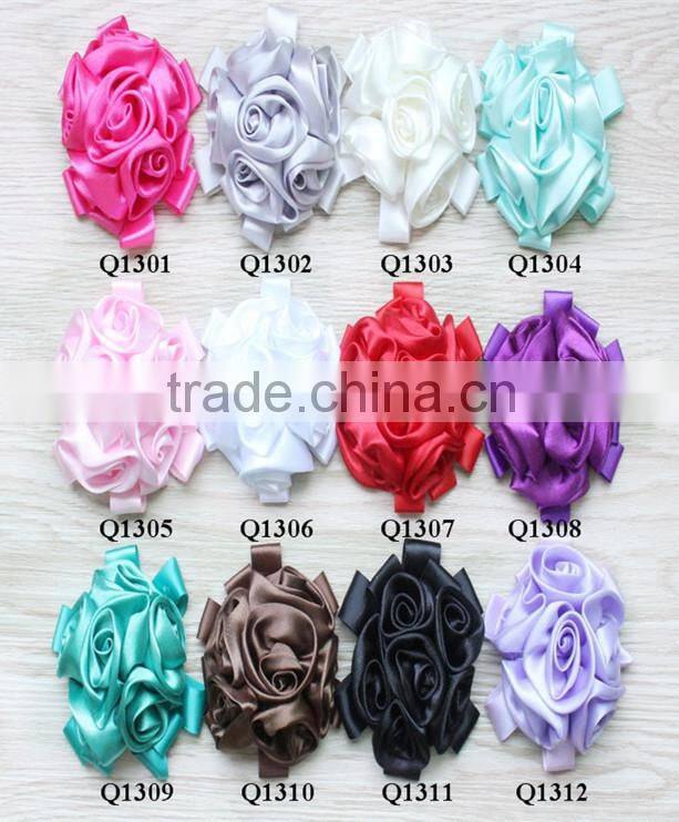 Handmade 10cm Satin Lotus Flower,Satin Flower Hair Accessory