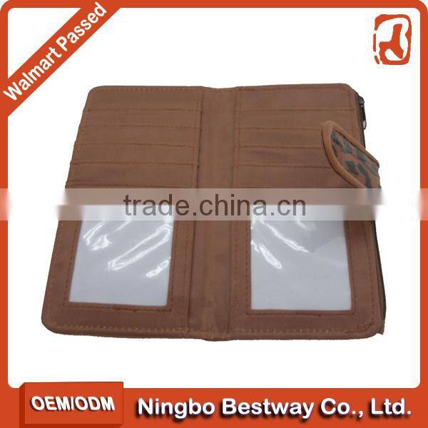 Wholesale fashion leopard leather wallet wonen
