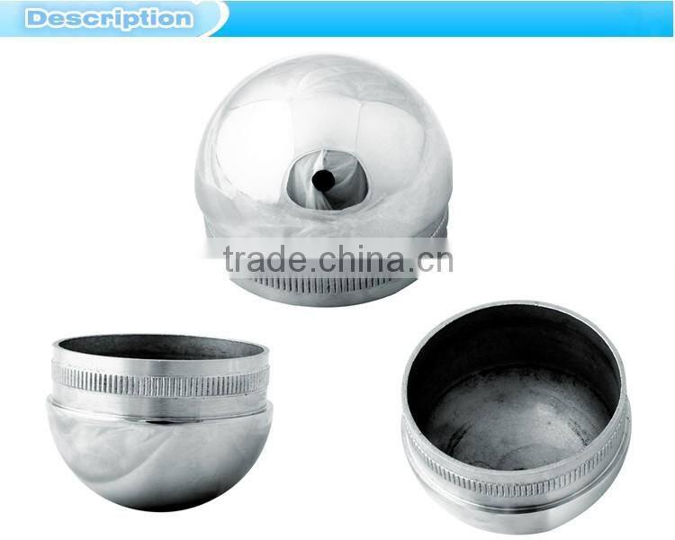 stainless decorative stair handrail end cap