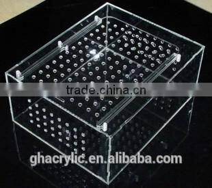 Best quality clear Acrylic box with hole