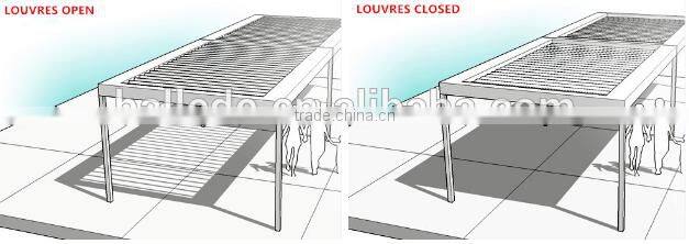 sun shading airfoil blade aluminium roof louvres