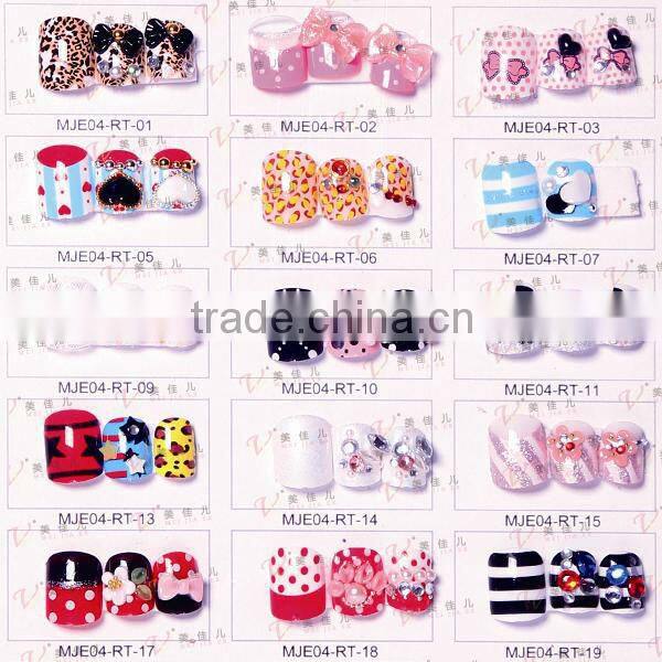 3d designed nail art acrylic fingernails