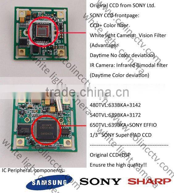 Weatherproof IR bullet cctv security camera with low minimum illumination