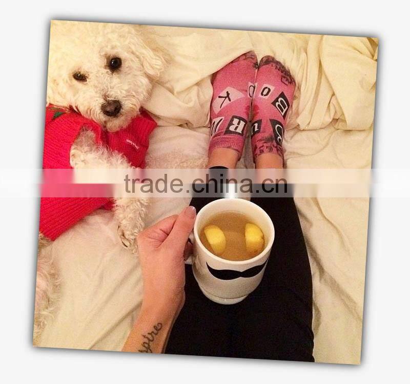 emoji stocking pig wood high quality 3d digital full print colorful ankle socks sports unisex custom hot sale stretch spandex