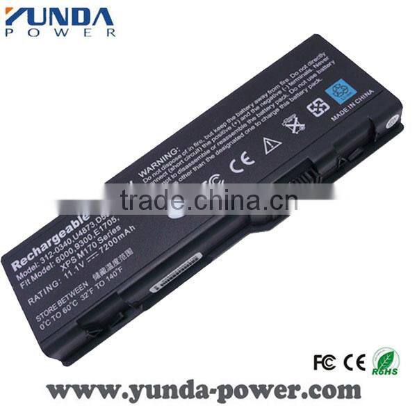 Manufacturer 11.1V 4800mAh Laptop battery for Dell Inspiron 6000 9200 9300 9400 E1705 XPS Gen2 XPS M170 M1710