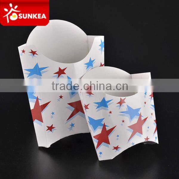 Custom printed disposable paper chip cup, chip box