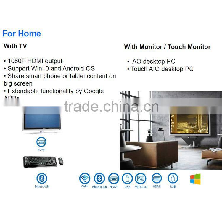 Quad Core Mini PC Stick with fan