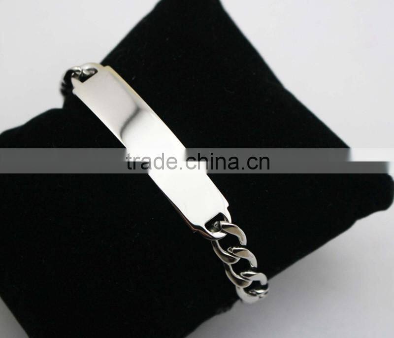 Factory Customize Stainless Steel Tag ID Bracelet Men's Jewelry