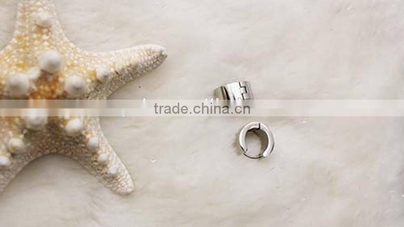 Top Quality 15*15mm Silver Stainless Steel Fashion Stud Earrings
