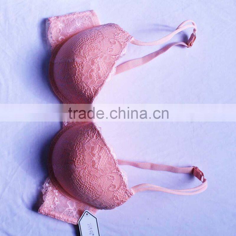 China bra factory foam cup with lace ladies hot sexy fashion bra