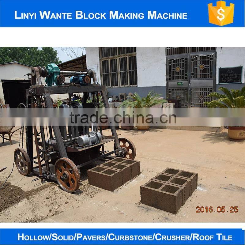 WANTE MACHINERY QT40-3B egg laying small size cement hollow brick making machine