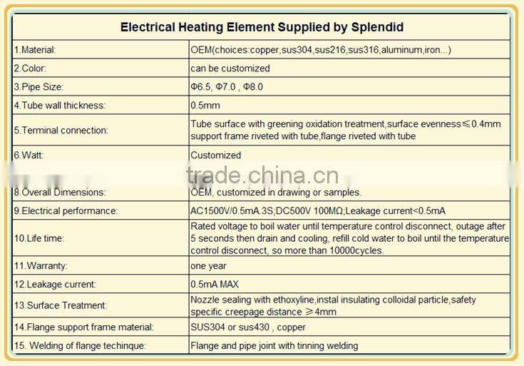 2-3kw electric steam generator heating element