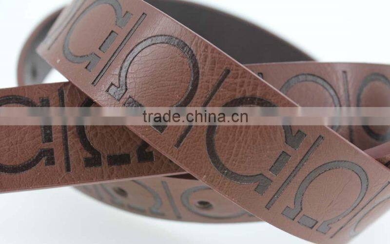 1 INCH Men's fashion Black PU leather belt casual waist belt for jeans