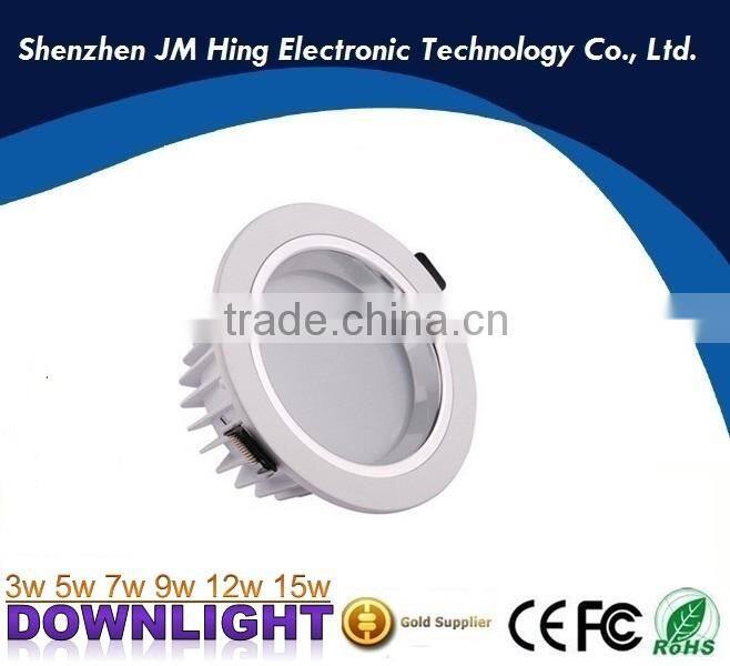 7W Recessed fitting COB down light with e27