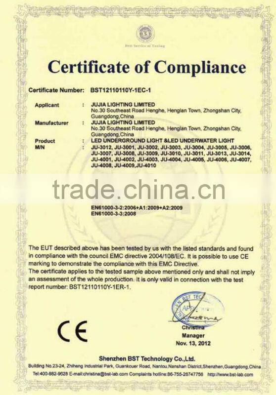 IP68 high lumens led underwater light 9w for fountains