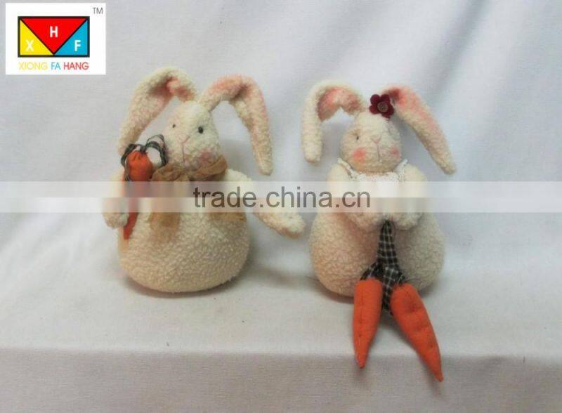 Wholesale Wire Plush Easter Decoration Rabbit /Bunny Basket