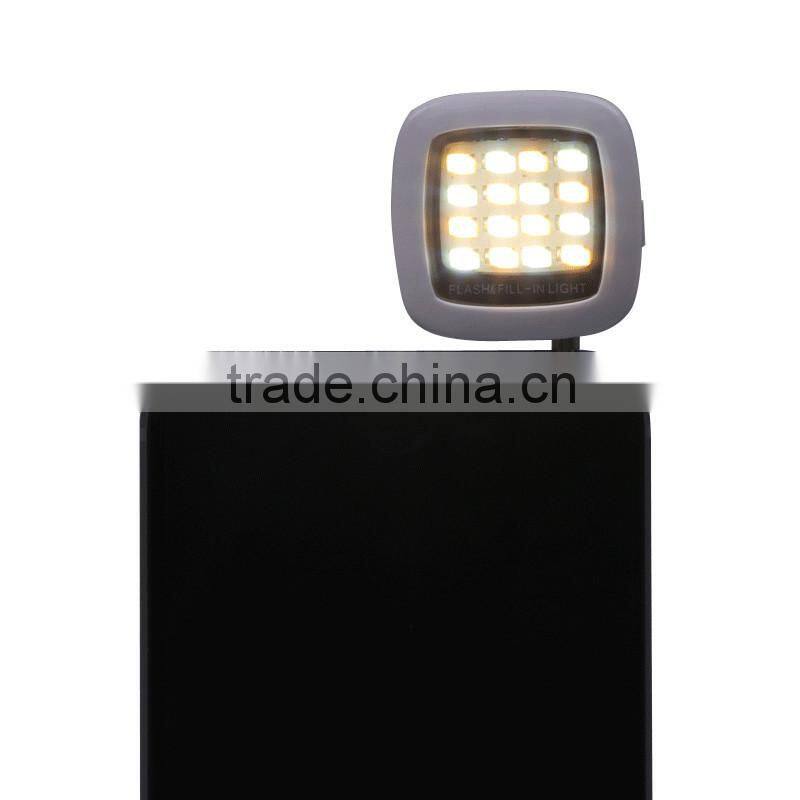 2015 selfie LED flashlight for cellphone camera