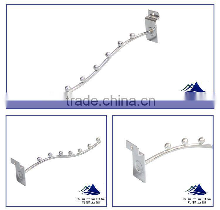 metal display hook on slatwall, slatwall display hooks for garment shops KF-C052