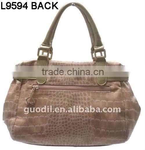 Crocodile with patent trim large tote bag fashion design lady handbags 2012