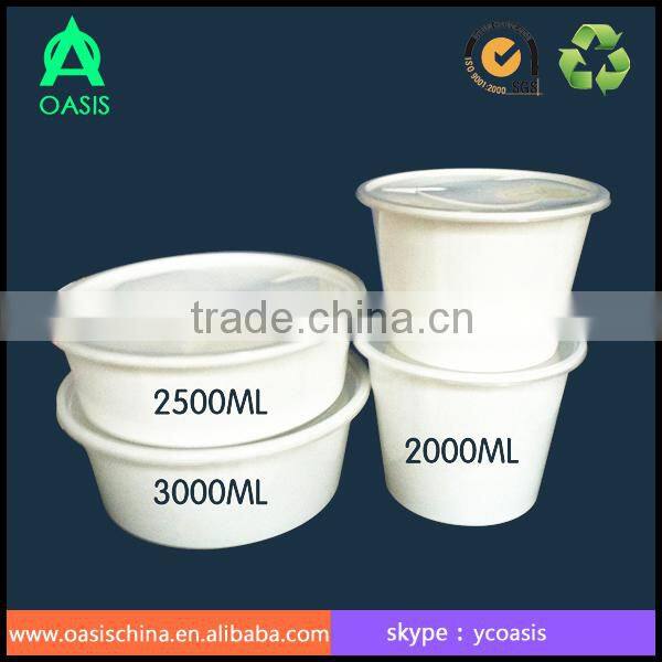 PP 3000ml disposable plastic round food container