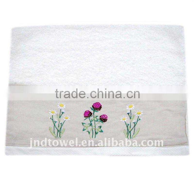 high quality cotton towel with print fabric lace