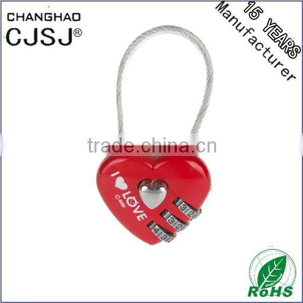 CJSJ Hot Sale Cable Padlock CR-839 Combination Digital Combination Padlock
