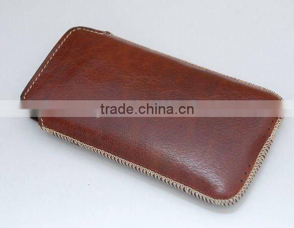 genuine european leather pouch for Apple iphone 4 and 4S