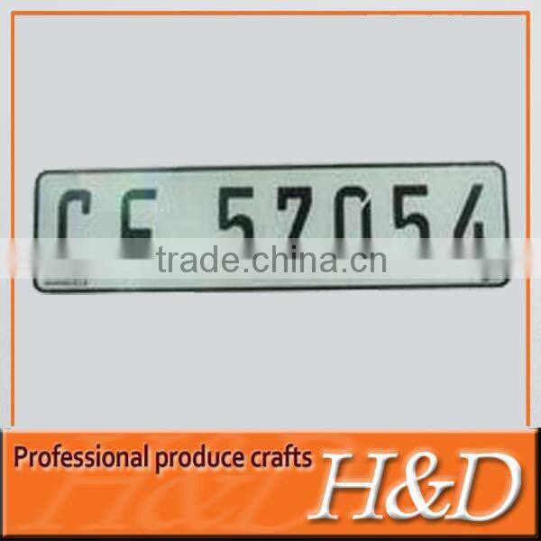 USA Customizable rectangular aluminum number plate
