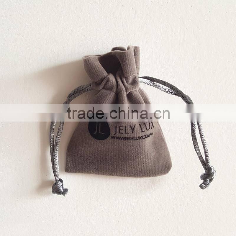 velvet pouch drawstring bag logo