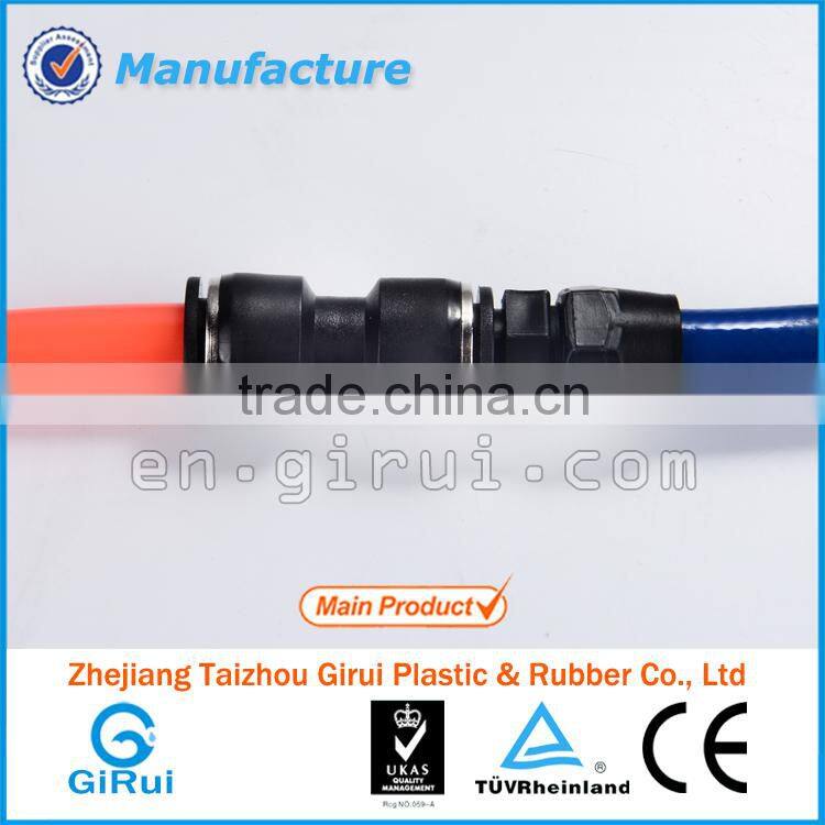 Fiber braided soft rubber tubing with connector