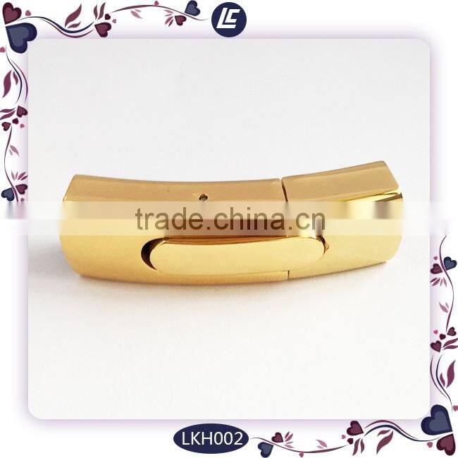 c-shaped stainless steel clasps for leather bracelets closure