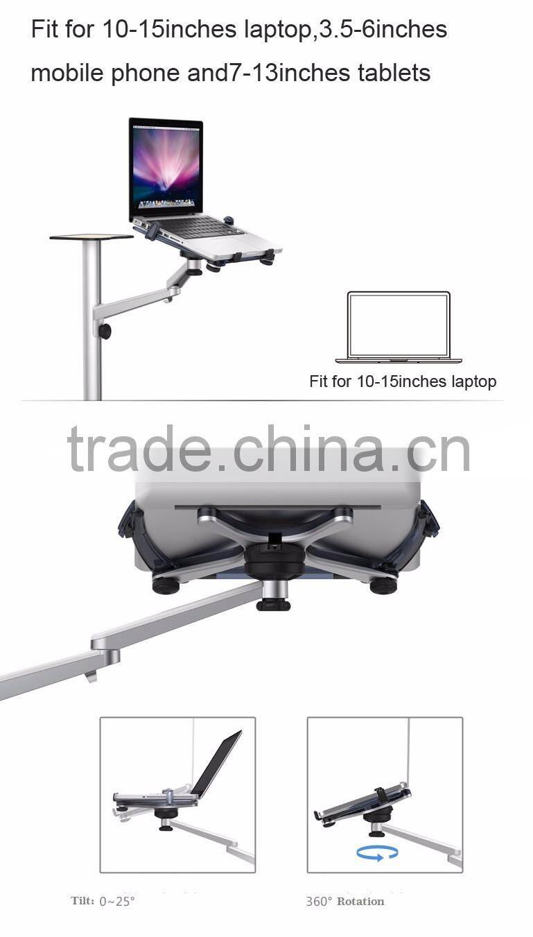 Adjustable 31~95cm floor stand laptop table