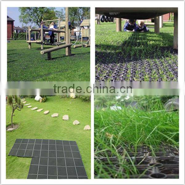 China factory of wholesale black anti slip playground rubber hole mat for grass