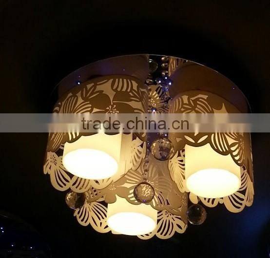3 lights Round flush mounted ceiling lamp with mp3