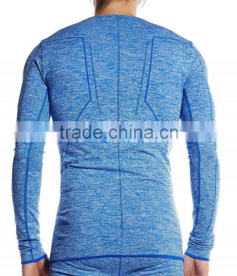 65% Polyester + 35% Polyamide Men's Seamless Underwear, Skiing Base Layer, Dri Fit Seamless Thermal Underwear for Men