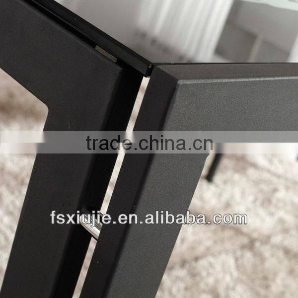 Modern Cheap Square Glass Dining Table and 6 Chairs L855