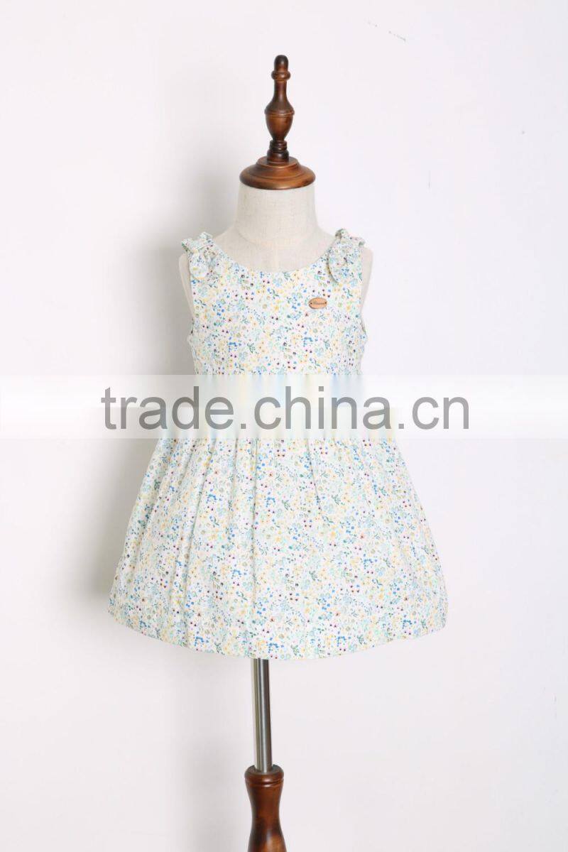 Hot sale kids dress with factory independent design vest girls dresses
