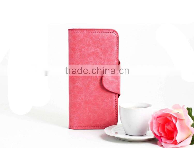 2016 Simple Design wallet Lady leather Card Holder Long dull polish Clutch Wallet