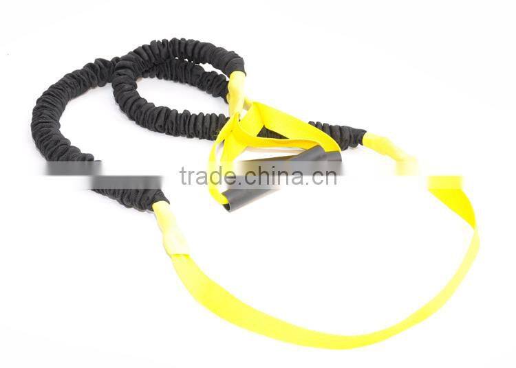 Extra Heavy 4 Feet sleeved latex fitness chest expander exercises