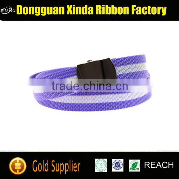 Dongguan web belt factory cotton webbing stylish army webbing belt